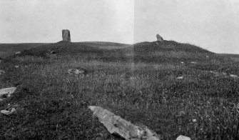 General view of standing stones at Crois Mhic Jamain.