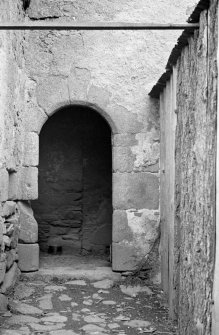 Balfluig Castle. View of entrance doorway.