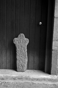 St Moloc's Chapel, Clova. View of tombstone.