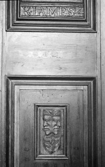 Detail of carved wooden panels.