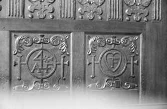 Aberdeen, Broad Street, Greyfriars Church.
Detail of decorated woodwork.
