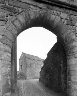 Edinburgh Castle. Margaret's Chapel through Foog's gate.