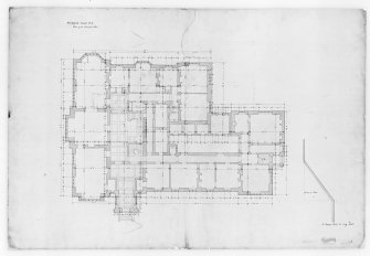 Photographic copy of plan showing principal floor, Aros House, Mull.