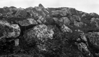 Dun near Penduin, Skye. Detail of walling.