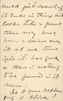 Extract from letter by Sir John Kirk to David Christison. 14 Jan 1893. Page 8 of 12.