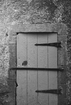 Detail showing door on S side, Colstoun House dovecot.