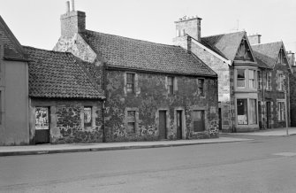 General view of 47, 49 and 51 High Street, East Linton, from E.