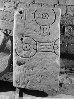 View of Westfield no.1 symbol stone fragment.