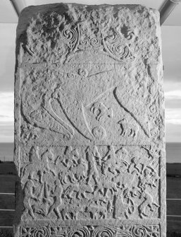 Detail of reverse of Shandwick Pictish cross slab.