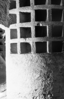 Interior view of Johnstounburn House dovecot showing nesting boxes.