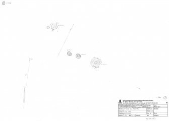 RCAHMS survey drawing: Campstone Hill, Raedykes. Plan of ring-cairns NO89SW 6, 7, 8 & 9.