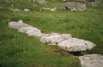 Stone slabs covering the souterrain, St Kilda.