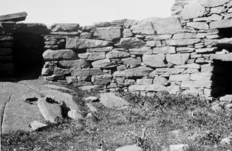 Dun Carloway. Interior of broch near entrance.