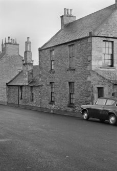 View of 10 Barrock Street, Thurso, from west, also showing 8 and 12 Barrock Street.

