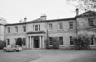 View of north west elevation of Lennel House from west.