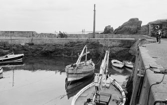 General view of St Abbs Harbour from south.