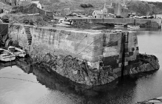 View of harbour wall at St Abbs Harbour.