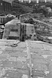 Detail of harbour wall at St Abbs Harbour.