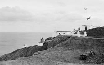 General view of St Abb's Head lighthouse and keeper's cottage.