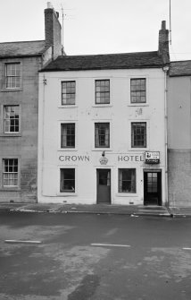 View of the Crown Hotel, 23 Market Square, Coldstream, from north west