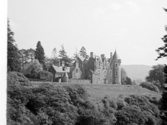 Distant view of Dunans Castle

