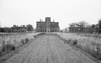 View from South of Gordon Castle during demolition