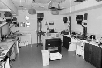 View of the RCAHMS photographer's darkroom at John Sinclair House, 16 Bernard, Edinburgh