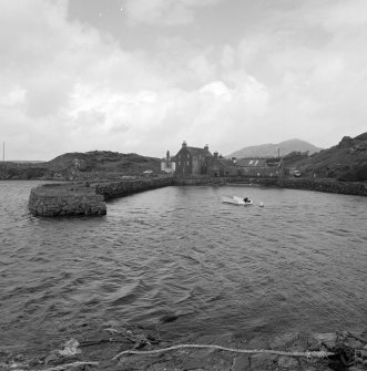 Distant view across harbour from SE
