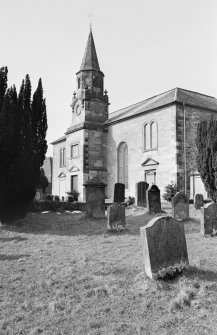 View of Old Parish Church and churchyard, Duns, from south west