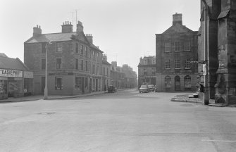 General view from north west of Market Square, Duns