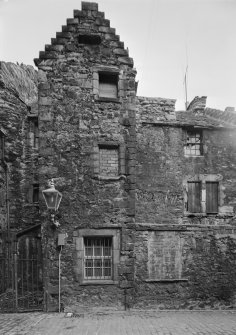 View of West wall of Acheson House from Bakehouse Close, Edinburgh