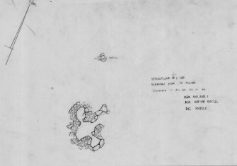 St Kilda, Gleann Mor. Survey drawing of Structure Q.