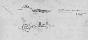 St Kilda Village. Survey drawing of souterrain (Taigh an t-Sithiche) and Cleit 70. 
