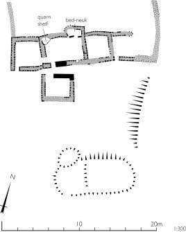 RCAHMS Publication Illustration. Plan of Hestivall farmstead, Rousay.