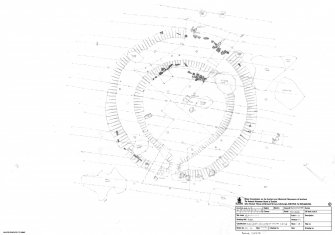 RCAHMS survey drawing, Blackhills recumbent stone circle. 1:100 plan