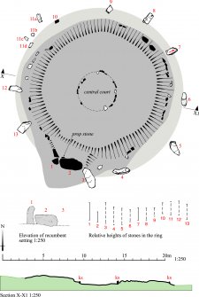 400dpi copy of GV004670. Adobe Illustrator plan of Tillyfourie RSC - See free Great Crowns of Stone Gazetteer pdf