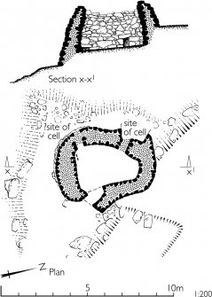 Publication Illustration, St Kilda, plan and section of cleit 32. 400dpi copy of GV005703.