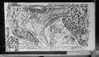Photographic copy of rubbing showing detail of the reverse of the Shandwick Pictish cross slab
