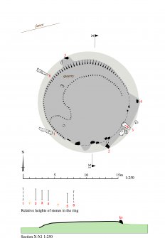 RCAHMS publication drawing: plan of Doune of Dalmore 