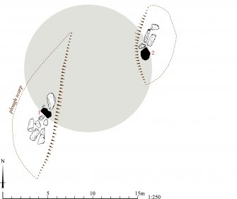 RCAHMS publication drawing: plan of Stoneyfield, stone circle