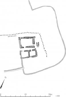 RCAHMS Publication Illustration. Plan of Cairn farmstead, Rousay.