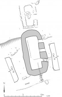 RCAHMS Illustration. Plan of Blackhouse R, Village Bay, Hirta. 400dpi copy of GV005932.