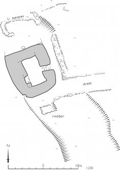 RCAHMS Illustration. Plan of Blackhouse V, Village Bay, Hirta. 400dpi copy of GV005938.