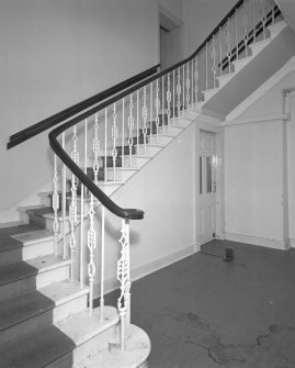 Ground floor, old staircase, view from N