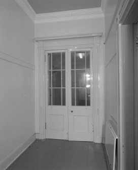 Ground floor, original front hall, glazed door (leading to stair hall), detail