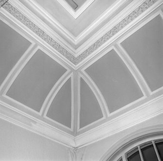 Ground floor, staircase hall, coombed ceiling, detail