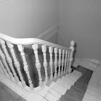 View looking down on secondary staircase