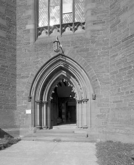 Detail of main entrance doorway.