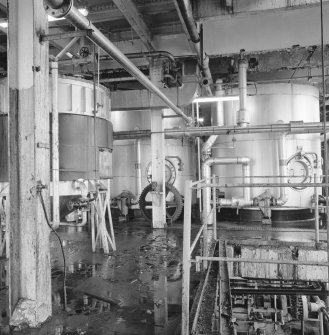 Interior view of the Acrylic and Styrene Resin Cells used for further decolourisation of the filtered Brown Liquor.  Removal of colourants in this process was by ionic exchange and absorption (T&L No.: 21176/5)