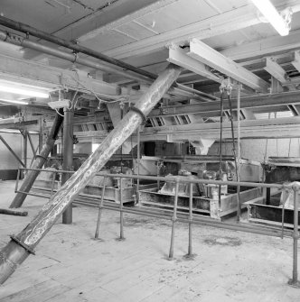 Interior view of the gyrating sugar Rotex Machines in the Fine End, used for sieving and separating the sugar stream into the variouis sugar fractions for the different sugar products (T&L No.: 21179/5)